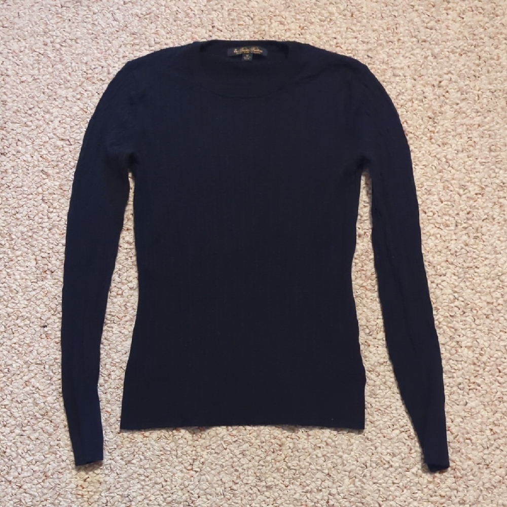 100% Merino Wool Brooks Brothers Navy Sweater
